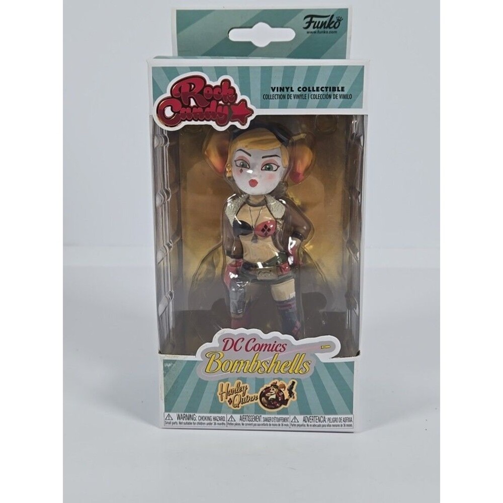 Funko Rock Candy Harley Quinn DC Comics Bombshells Vinyl Figure 2018 Boxed